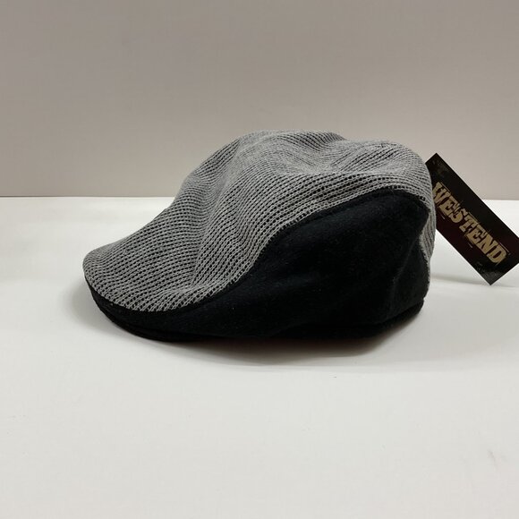 Flat Cap / Warm Hat - Black & Gray - Gender Neutral - Adult S/M - NWT - Picture 6 of 10
